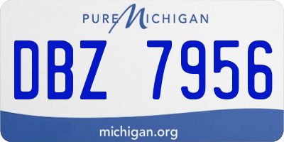 MI license plate DBZ7956