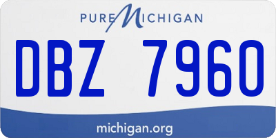 MI license plate DBZ7960