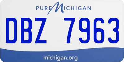 MI license plate DBZ7963