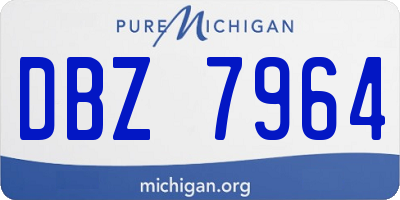 MI license plate DBZ7964