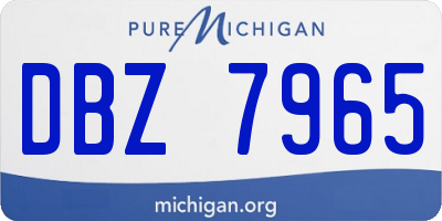 MI license plate DBZ7965