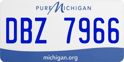 MI license plate DBZ7966