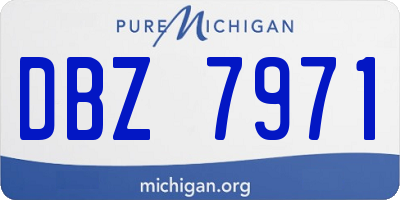 MI license plate DBZ7971