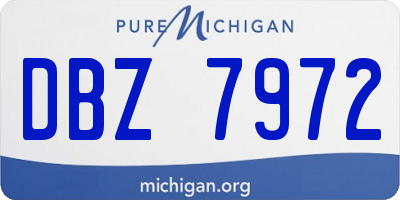 MI license plate DBZ7972