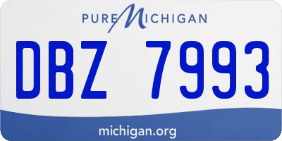 MI license plate DBZ7993