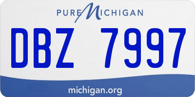 MI license plate DBZ7997