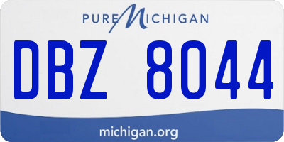 MI license plate DBZ8044