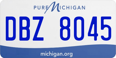 MI license plate DBZ8045