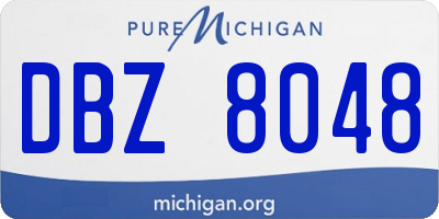 MI license plate DBZ8048