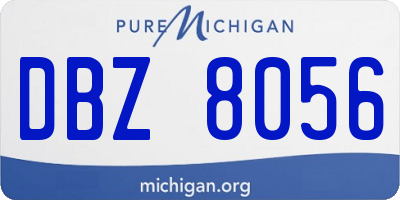 MI license plate DBZ8056