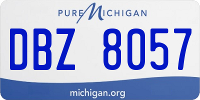 MI license plate DBZ8057