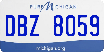 MI license plate DBZ8059