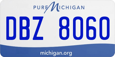 MI license plate DBZ8060