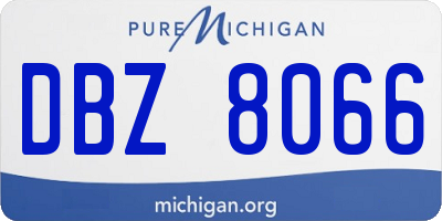MI license plate DBZ8066