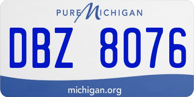 MI license plate DBZ8076