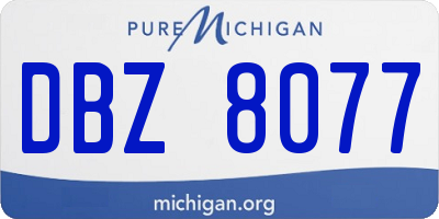 MI license plate DBZ8077