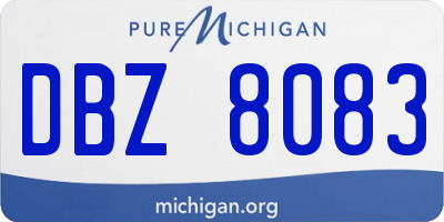 MI license plate DBZ8083