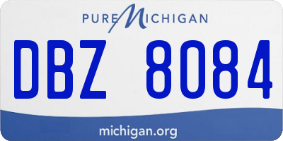 MI license plate DBZ8084