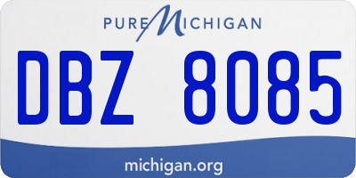 MI license plate DBZ8085