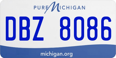MI license plate DBZ8086