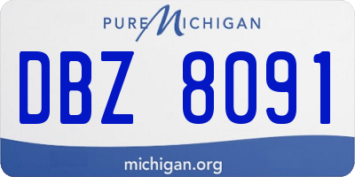MI license plate DBZ8091