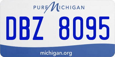 MI license plate DBZ8095