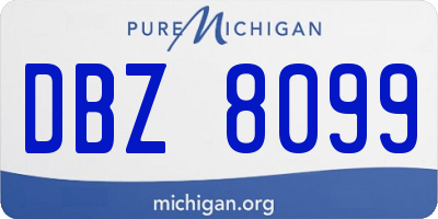 MI license plate DBZ8099