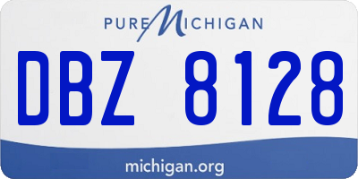 MI license plate DBZ8128