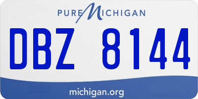 MI license plate DBZ8144