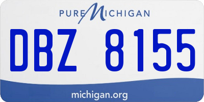 MI license plate DBZ8155