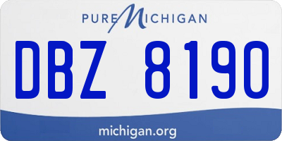 MI license plate DBZ8190