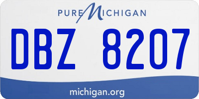 MI license plate DBZ8207