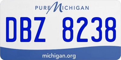 MI license plate DBZ8238