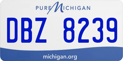 MI license plate DBZ8239