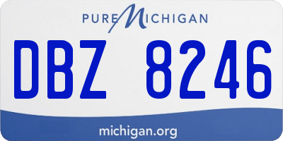 MI license plate DBZ8246