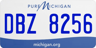 MI license plate DBZ8256