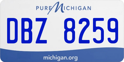 MI license plate DBZ8259