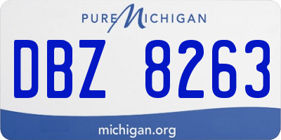 MI license plate DBZ8263