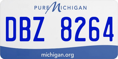 MI license plate DBZ8264