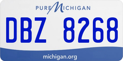 MI license plate DBZ8268