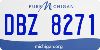 MI license plate DBZ8271