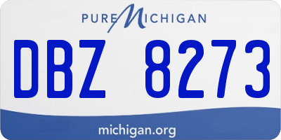 MI license plate DBZ8273