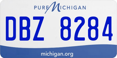 MI license plate DBZ8284