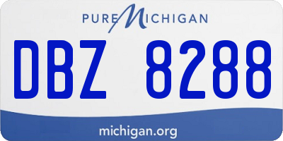 MI license plate DBZ8288