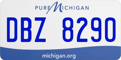 MI license plate DBZ8290