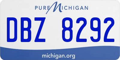 MI license plate DBZ8292