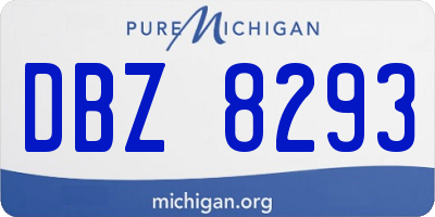 MI license plate DBZ8293