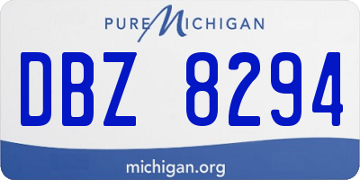 MI license plate DBZ8294