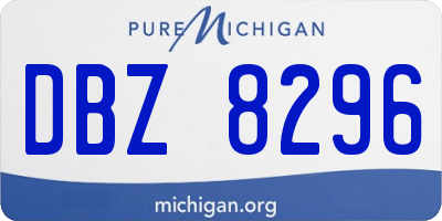 MI license plate DBZ8296