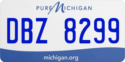 MI license plate DBZ8299